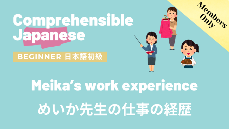 めいか先生の仕事の経歴 Meika’s work experience　